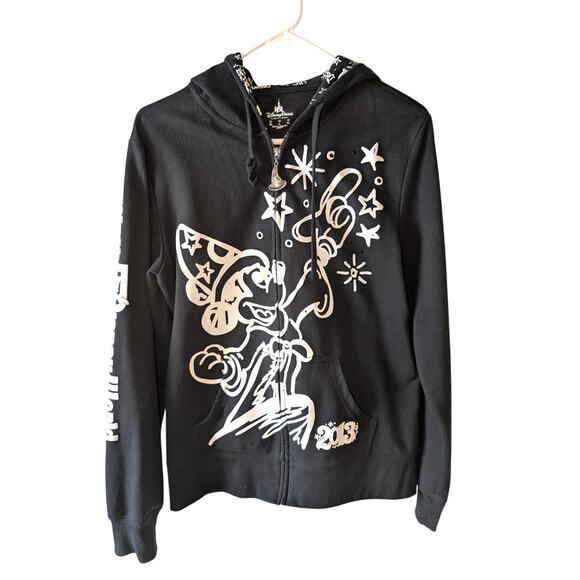 Disney Parks Walt Disney World 2013 Fantasia Mickey Zip Up Hoodie L - Picture 2 of 6